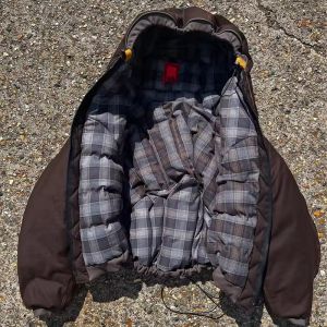 Custom Cotton Heavyweight Thick Windbreaker Jacket Zip up Drawstring Hooded