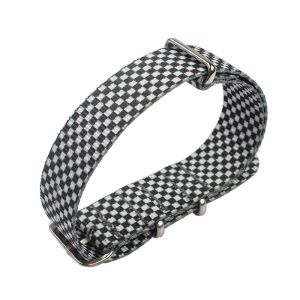 Quality Simple Nylon 20mm Watch Band , Nato Checker Stylish Watch Bands for sale