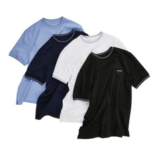 O-Neck Collar Knitted Fabric Sport T Shirt Oversized Custom Logo Style For Men