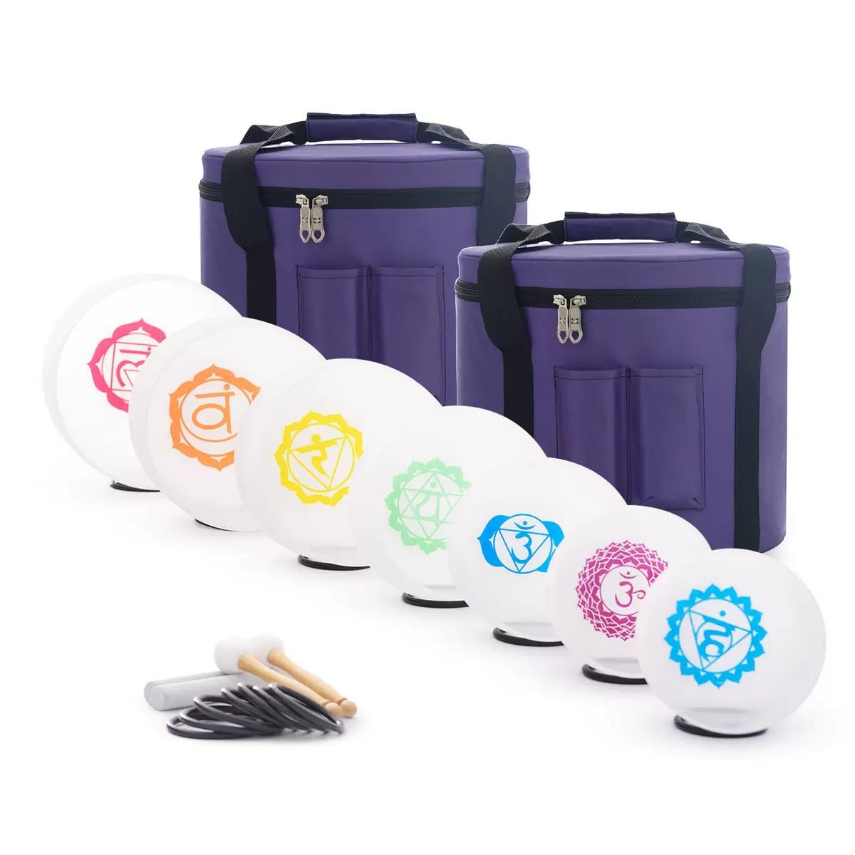 Pure Quartz Crystal Singing Bowl Set with Harmonic Resonance for Grounding Effect and Meditation