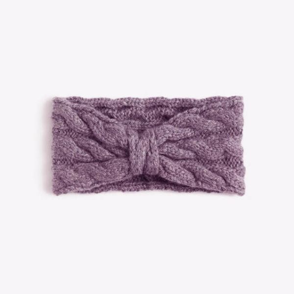 Girls Knitted Head Band Knitted Hair Bands With Cable Stitch Customized Color