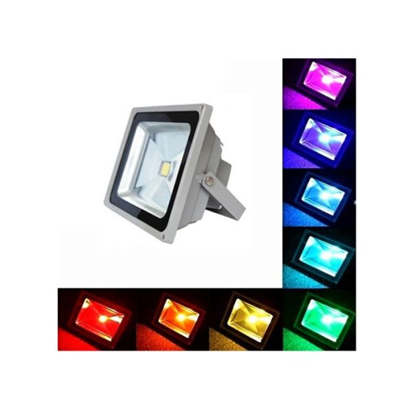 Buy 50W LED RGB Floodlights Outdoor 85V - 265V Spotlights With Remote Controller at wholesale prices