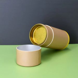 Airtight Tea Paper Tube Container , Cosmetic Cylinder Tubes Packaging