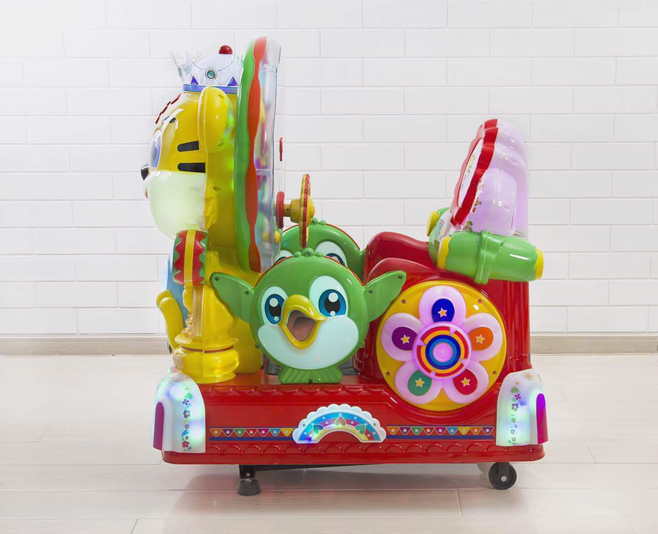 Eletronic Kids Swing Machine Shopping Mall Children Coin Pusher Game Center Dreamland Amusement Games Tiger Kiddie Rides Ex-work