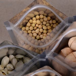 k Aluminum Foil Standing Up Pouches Resealable with Transparent Front