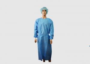 China Breathable Sterile Surgical Gowns , Blue Operation Theatre Gown Disposable on sale