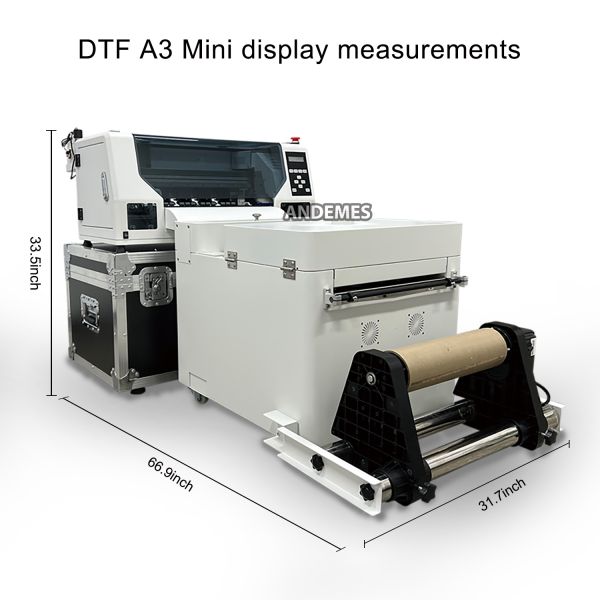 XP600 Dual Head DTF Mini A3 Printer For Shirt Printing Powder Shaking In 33cm Printing Size