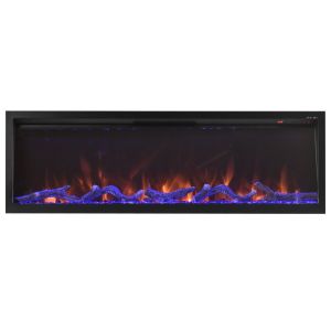 1040mm Linear Room Heater Built-In Electric Fireplace Classic Black Frame