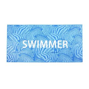 Soft And Patterned Printed Beach Towel With Transfer Printed Logo