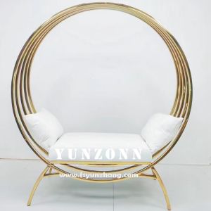 Classic Wedding Couple Sofa Set Round Wedding Throne Birdcage Chair
