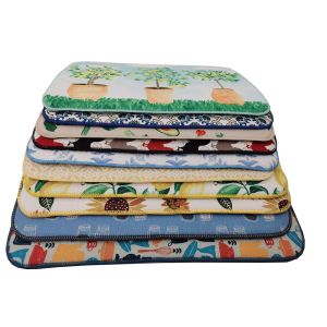 15x20incg Dining Table Microfiber Dish Drying Mat Customized Printing