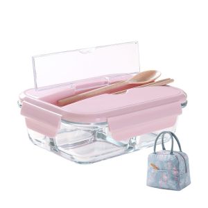 Meal Prep BPA Free 960ml Borosilicate Glass Food Container