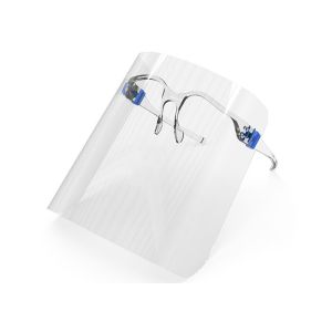 Quality Recycled Reusable Ppe Clear elastic Headband Face Shield With Glasses for sale