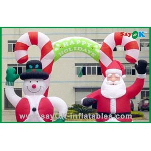 Giant Christmas Inflatable Snowman And Santa Claus , Inflatable Advertising