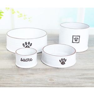 Sustainable Personalised Ceramic Dog Bowls Round Shape With Stand