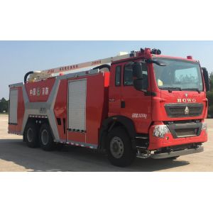Quality JP18 30250KG HOWO Water Tower Truck Water 10000L Class B Foam 2000L Mini Pumper Rescue for sale