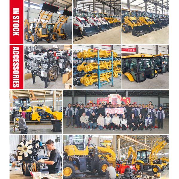 Cheap Diesel Small Backhoe Wheel Loader Tractor Excavator Compact Backhoe with Bucket for Agriculture
