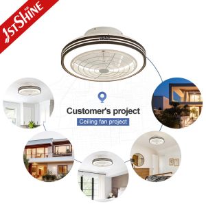 110-240V/50Hz-60Hz Home Office 1stshine LED Ceiling Fan with 6 Speeds Remote