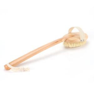 Vegan Sisal Body Dry Brush Detachable Natural Beechwood Long Handle