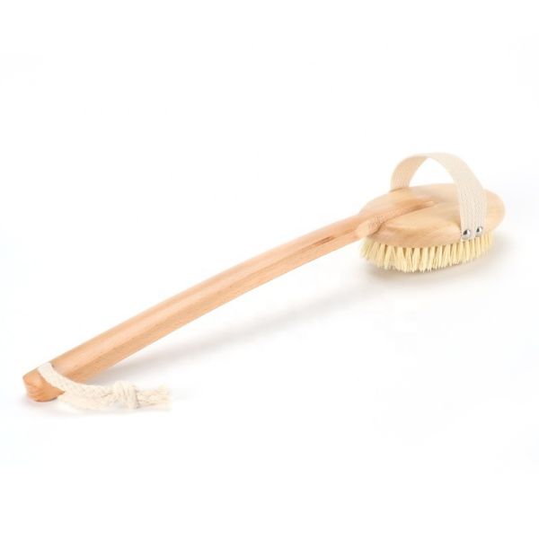 Buy Vegan Sisal Body Dry Brush Detachable Natural Beechwood Long Handle at wholesale prices