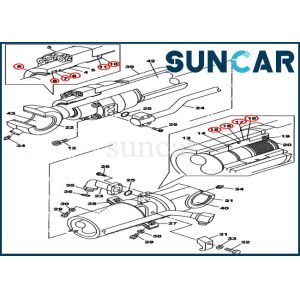 LZ008210 Bucket Sealing Kit Fits CX160C CX160B CASE Hydraulic Cylinder Seal