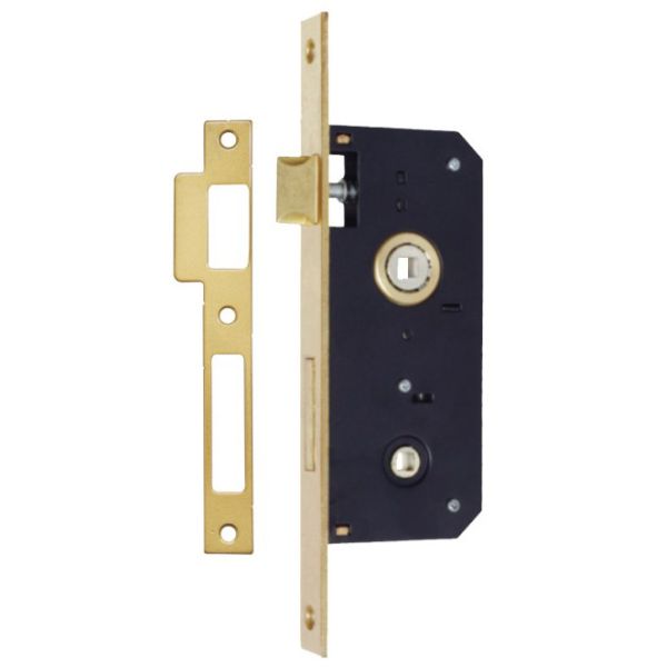 Mortise Door Lock Adjustable Latch Security Features GP Finish for Dependable