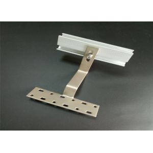 10-12um Aluminum Slotted Rail Extruded Roof Mounting Silver Anodizing 6005-T5