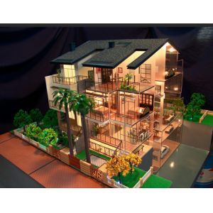CAD Drawing Exterior Building 3D Model , Commercial Modern Architecture Model