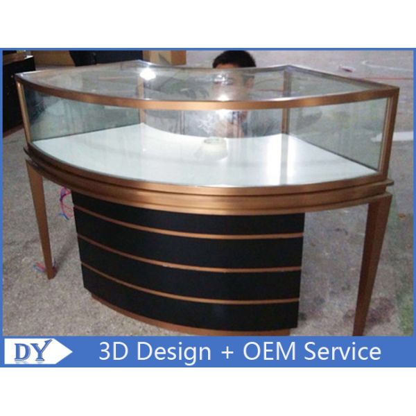 Buy Brush Stainless Steel Jewelry Showcase Rose Gold + Matte Black at wholesale prices