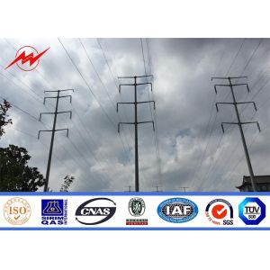Durable Q235 Conoid Galvanized Steel Transmission Poles For Electricity