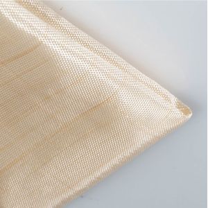 China Golden Heat Treated Fiberglass Fabric HT200 High Temperature Resistance on sale