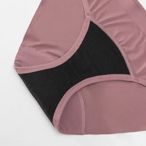 Solid Color Seamless Leak Proof Menstrual Panties 4 Layers Period Panties Tampon