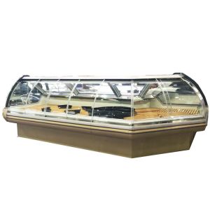 Fan Cooling Refrigerated Display Chiller for Supermarket with Transparent Glass