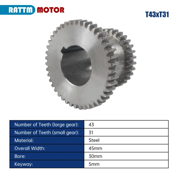 Spindle Change Steel Gear 20T 45T CJ0618 Metal Gear Set Lathe Machine Accessories