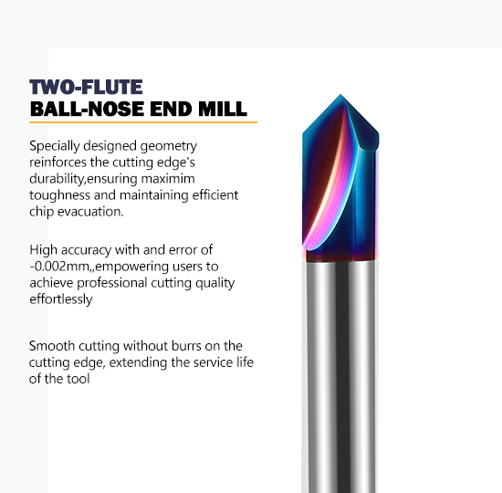 65° Straight Flute Tungsten Carbide End Mill with 65HRC Hardness and 3 Years Warranty for CNC Chamfering
