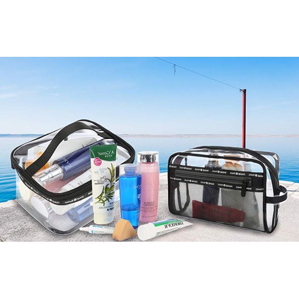 clear toiletry bag