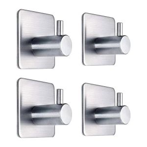 China Durable and Waterproof Stainless Steel Adhesive Hooks for Bathroom and Kitchen on sale