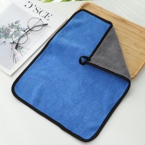 Thick Coral Fleece Microfiber Auto Cloths Easy Cleaning With Custom Service