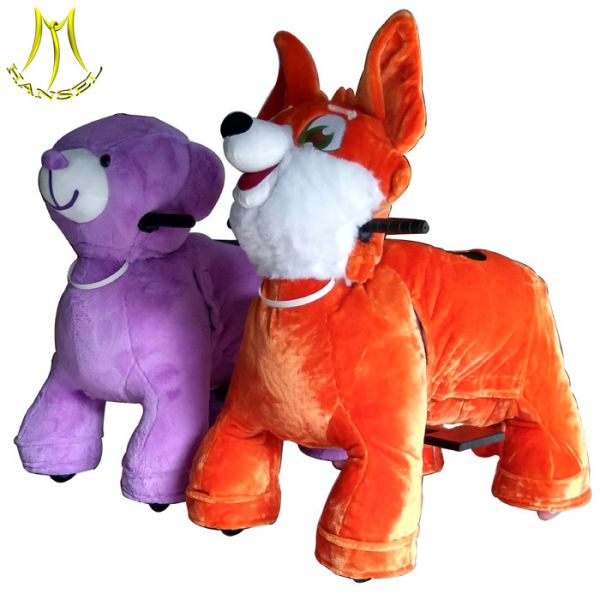 Buy Hansel plush walking animal toys and stuffed zoo rides animals with animal children ride for mall at wholesale prices