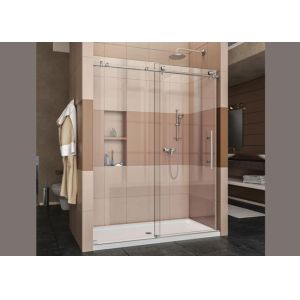 Durable Custom Bathroom Shower Glass , Anti Impact Frosted Shower Glass