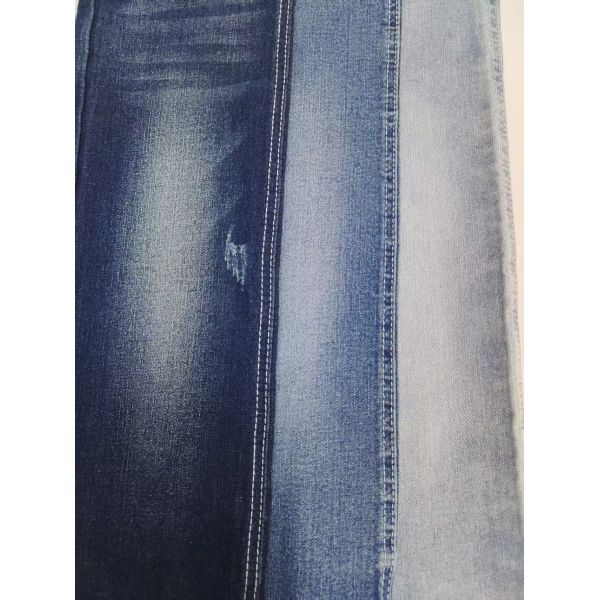 High Stretch Dark Indigo Denim Fabric 12S 9.3oz For Woman Jeans