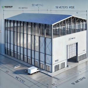 High Load Bearing Steel Structure Warehouse Graphic Design Prepainted Steel