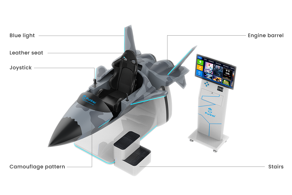 Fun VR Amusement Park with Vibrating Effects and WIFI Connectivity