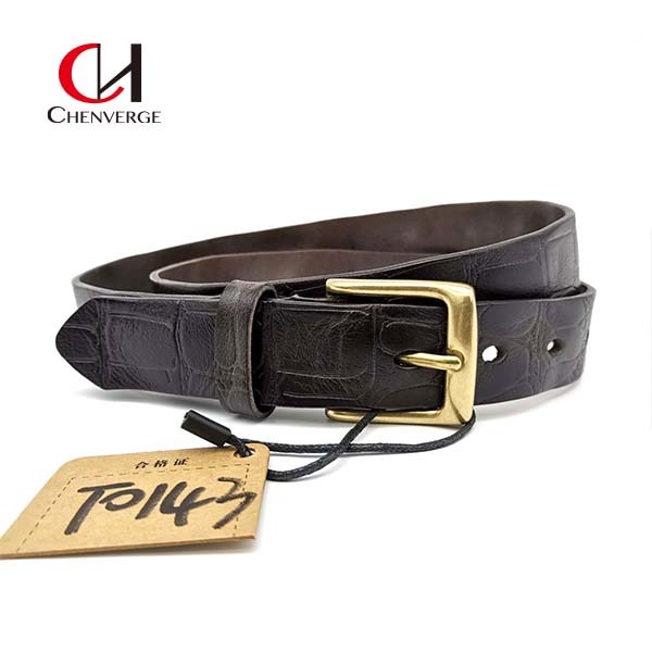 Buy Width 28mm Braided Leather Belt Crocodile Pattern Multipurpose at wholesale prices