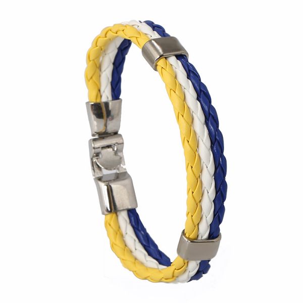Buy Newest selling good quality braided female pu bracelet wholesale at wholesale prices