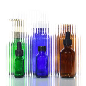 Cosmetic Set Cream Glass Bottle with Pump Luxury Square and Sircular Shape