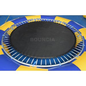 PVC Tarpaulin Round Inflatable Water Trampoline Durable With Spring Structure