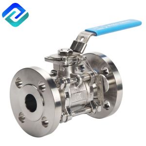 Sanitary Manual 3PC Casting Ball Valve Flanged Connection