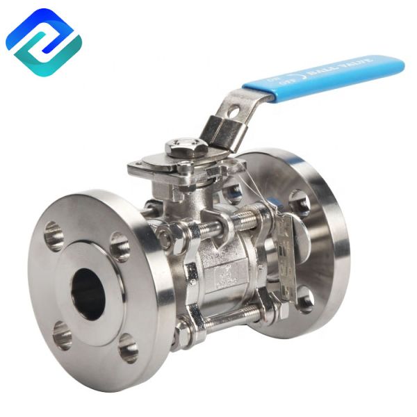 Buy Sanitary Manual 3PC Casting Ball Valve Flanged Connection at wholesale prices