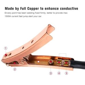 CE 50MM2 Connecting Booster Cables 1500A Heavy Equipment Jumper Cables